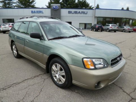 Seamist Green Pearl Subaru Outback H6 3.0 Wagon.  Click to enlarge.