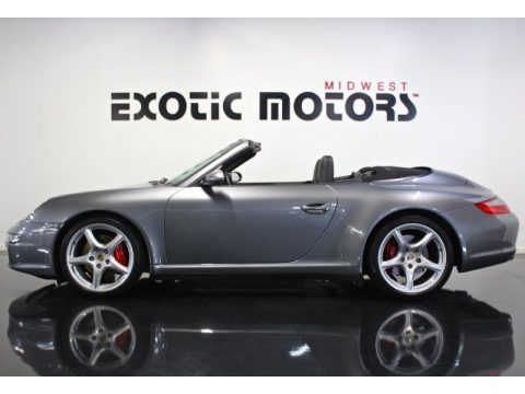 Seal Grey Metallic Porsche 911 Carrera 4S Cabriolet.  Click to enlarge.