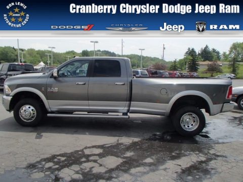Mineral Gray Metallic Ram 3500 Laramie Crew Cab 4x4 Dually.  Click to enlarge.