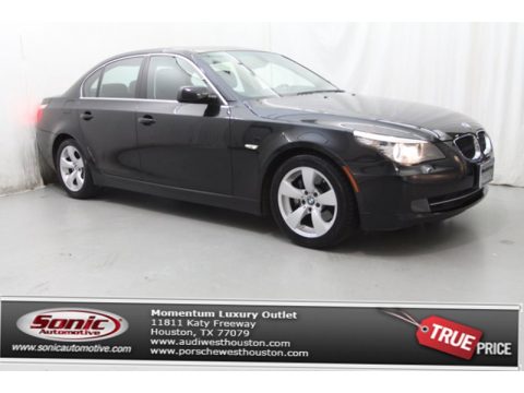 Black Sapphire Metallic BMW 5 Series 528i Sedan.  Click to enlarge.