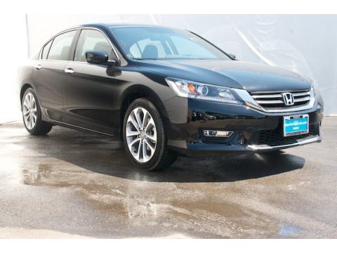 Crystal Black Pearl Honda Accord Sport Sedan.  Click to enlarge.