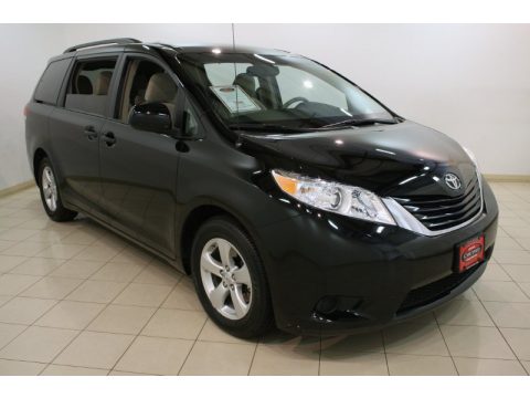 Black Toyota Sienna LE.  Click to enlarge.