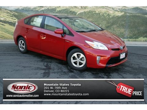 Barcelona Red Metallic Toyota Prius Four Hybrid.  Click to enlarge.