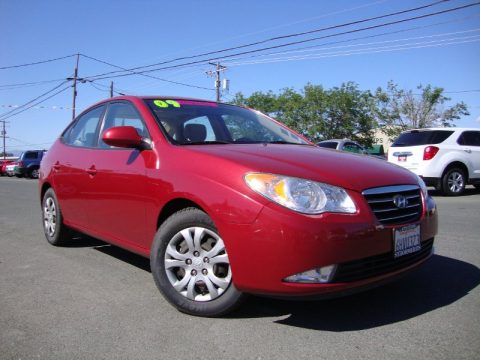 Apple Red Pearl Hyundai Elantra GLS Sedan.  Click to enlarge.