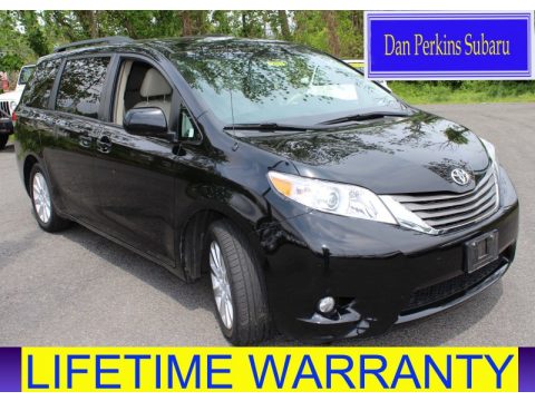 Black Toyota Sienna XLE AWD.  Click to enlarge.