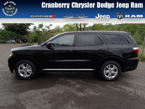 Brilliant Black Crystal Pearl Dodge Durango SXT AWD.  Click to enlarge.