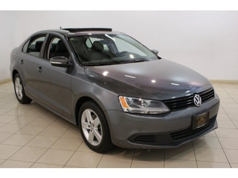 Platinum Gray Metallic Volkswagen Jetta TDI Sedan.  Click to enlarge.