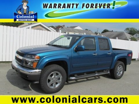 Aqua Blue Metallic Chevrolet Colorado LT Crew Cab 4x4. Click to enlarge. Aqua Blue Metallic Chevrolet Colorado LT Crew Cab 4x4. Click to enlarge.