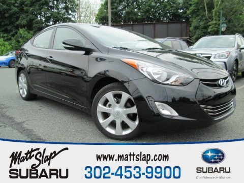 Black Hyundai Elantra Limited.  Click to enlarge.