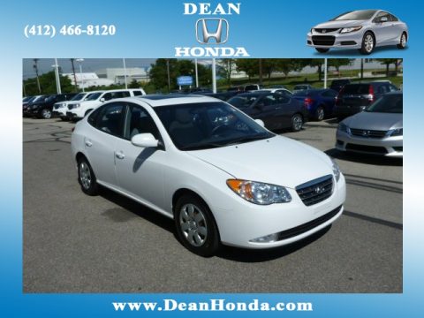 Captiva White Hyundai Elantra GLS Sedan.  Click to enlarge.