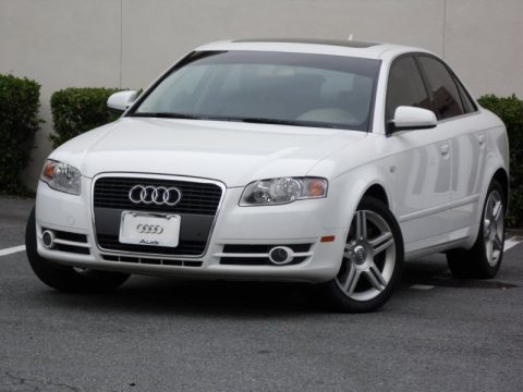 Ibis White Audi A4 2.0T Sedan.  Click to enlarge.