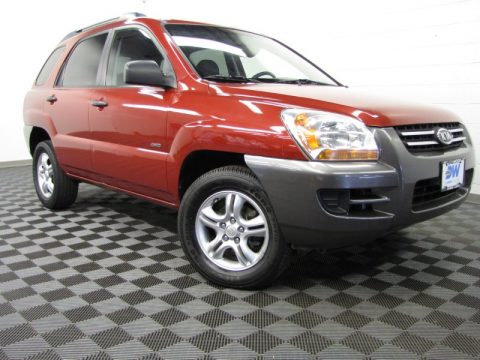 Volcanic Red Metallic Kia Sportage LX V6 4x4.  Click to enlarge.