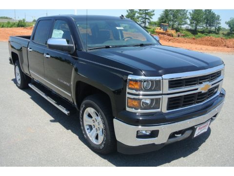 Black Chevrolet Silverado 1500 LTZ Z71 Crew Cab 4x4.  Click to enlarge.