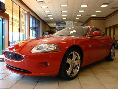Salsa Red Jaguar XK XK8 Coupe.  Click to enlarge.