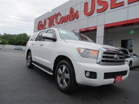 Super White Toyota Sequoia Limited.  Click to enlarge.