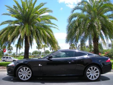 Ebony Black Jaguar XK XK8 Coupe.  Click to enlarge.