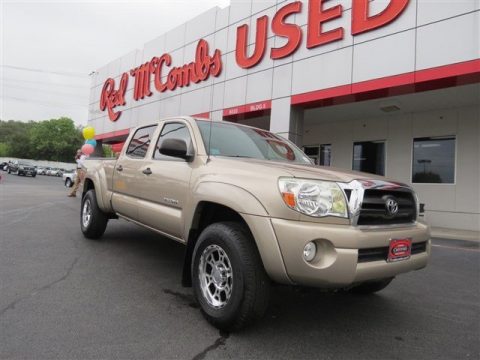 Desert Sand Mica Toyota Tacoma V6 SR5 PreRunner Double Cab.  Click to enlarge.
