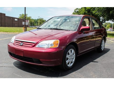 Radiant Ruby Pearl Honda Civic EX Sedan.  Click to enlarge.