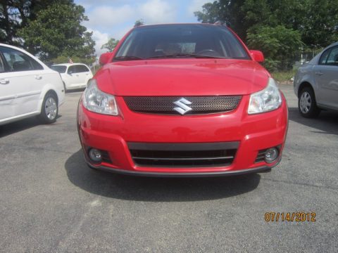 Vivid Red Suzuki SX4 Crossover Touring AWD.  Click to enlarge.