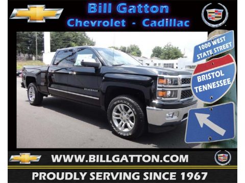 Black Chevrolet Silverado 1500 LTZ Crew Cab 4x4.  Click to enlarge.