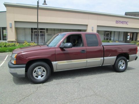 Dark Carmine Red Metallic Chevrolet Silverado 1500 LS Extended Cab.  Click to enlarge.