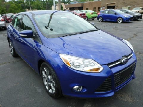 Performance Blue Ford Focus SE Sedan.  Click to enlarge.