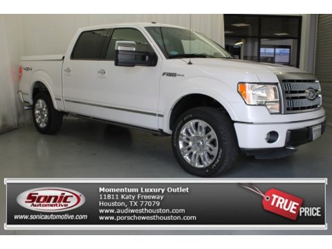 White Platinum Metallic Tri-Coat Ford F150 Platinum SuperCrew 4x4.  Click to enlarge.