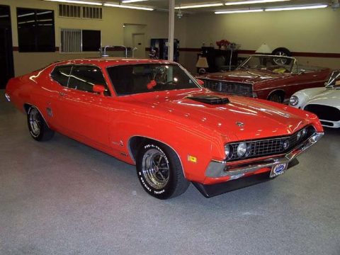 Vermilion Ford Torino Sportsroof.  Click to enlarge.