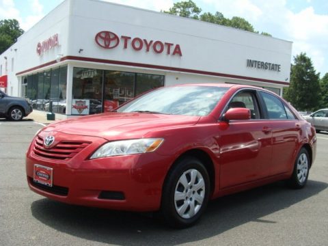 Barcelona Red Metallic Toyota Camry LE.  Click to enlarge.