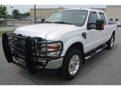 Oxford White Ford F250 Super Duty Lariat Crew Cab 4x4.  Click to enlarge.