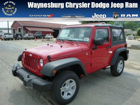 Flame Red Jeep Wrangler Sport 4x4.  Click to enlarge.