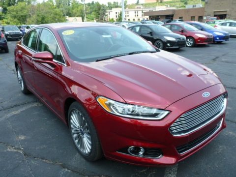Ruby Red Metallic Ford Fusion Titanium AWD.  Click to enlarge.