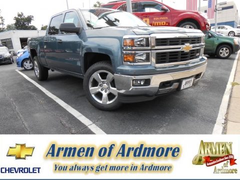 Blue Granite Metallic Chevrolet Silverado 1500 LT Z71 Crew Cab 4x4.  Click to enlarge.