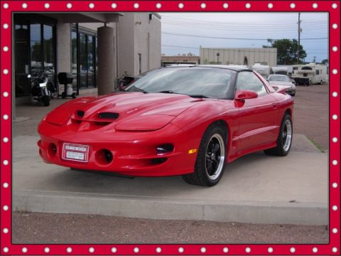 Bright Red Pontiac Firebird Trans Am Coupe.  Click to enlarge.