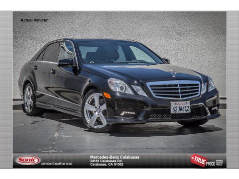 Black Mercedes-Benz E 350 Sedan.  Click to enlarge.