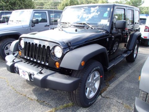 Black Jeep Wrangler Unlimited Sport 4x4.  Click to enlarge.