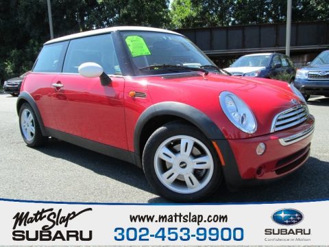 Chili Red Mini Cooper Hardtop.  Click to enlarge.