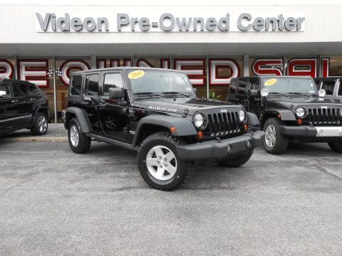 Black Jeep Wrangler Unlimited Rubicon 4x4.  Click to enlarge.