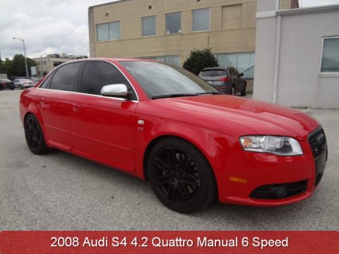 Brilliant Red Audi S4 4.2 quattro Sedan.  Click to enlarge.