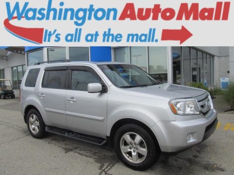 Alabaster Silver Metallic Honda Pilot EX-L 4WD.  Click to enlarge.