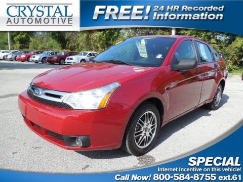 Sangria Red Metallic Ford Focus SE Sedan.  Click to enlarge.