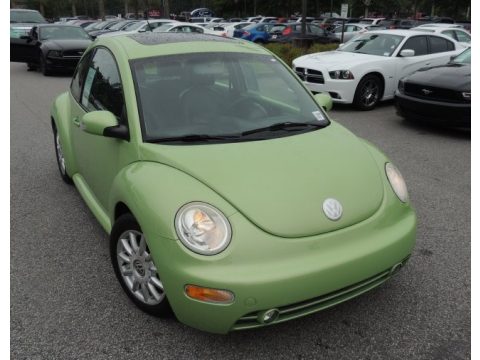 Cyber Green Metallic Volkswagen New Beetle GLS Coupe.  Click to enlarge.