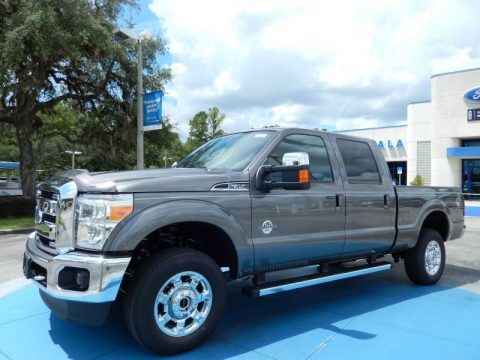 Sterling Gray Metallic Ford F350 Super Duty Lariat Crew Cab 4x4.  Click to enlarge.