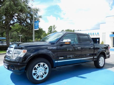 Tuxedo Black Metallic Ford F150 Platinum SuperCrew.  Click to enlarge.