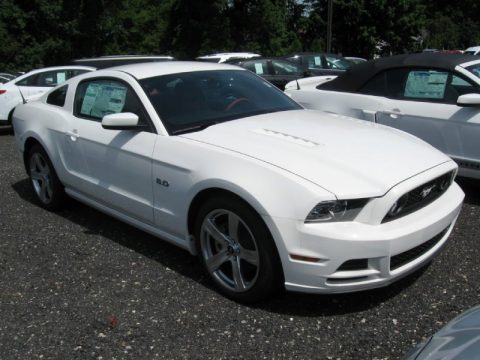 Performance White Ford Mustang GT Coupe.  Click to enlarge.