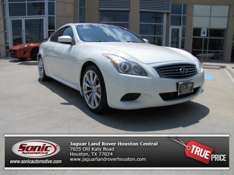 Ivory Pearl White Infiniti G 37 S Sport Coupe.  Click to enlarge.