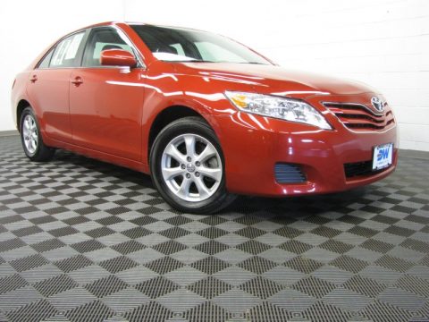 Barcelona Red Metallic Toyota Camry LE.  Click to enlarge.