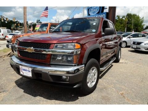 Deep Ruby Metallic Chevrolet Colorado LT Crew Cab 4x4.  Click to enlarge.