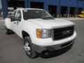 Front 3/4 View of 2014 GMC Sierra 3500HD Crew Cab 4x4 Dually #2