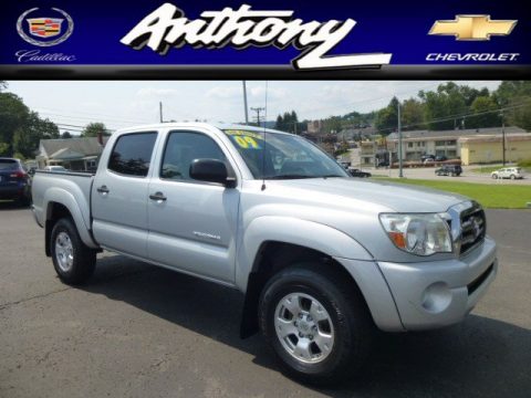 Silver Streak Mica Toyota Tacoma V6 SR5 Double Cab 4x4.  Click to enlarge.